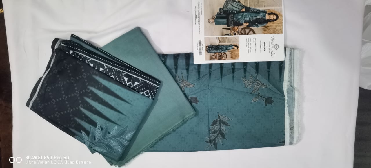 Bint E Naz Unstitched Lawn 3-Piece Suit | Digital Print Shirt, Voil Dupatta & Dyed Trouser – Better Look, Better Woman Collection
