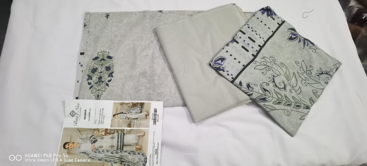 Bint E Naz Unstitched Lawn 3-Piece Suit | Digital Print Shirt, Voil Dupatta & Dyed Trouser – Better Look, Better Woman Collection