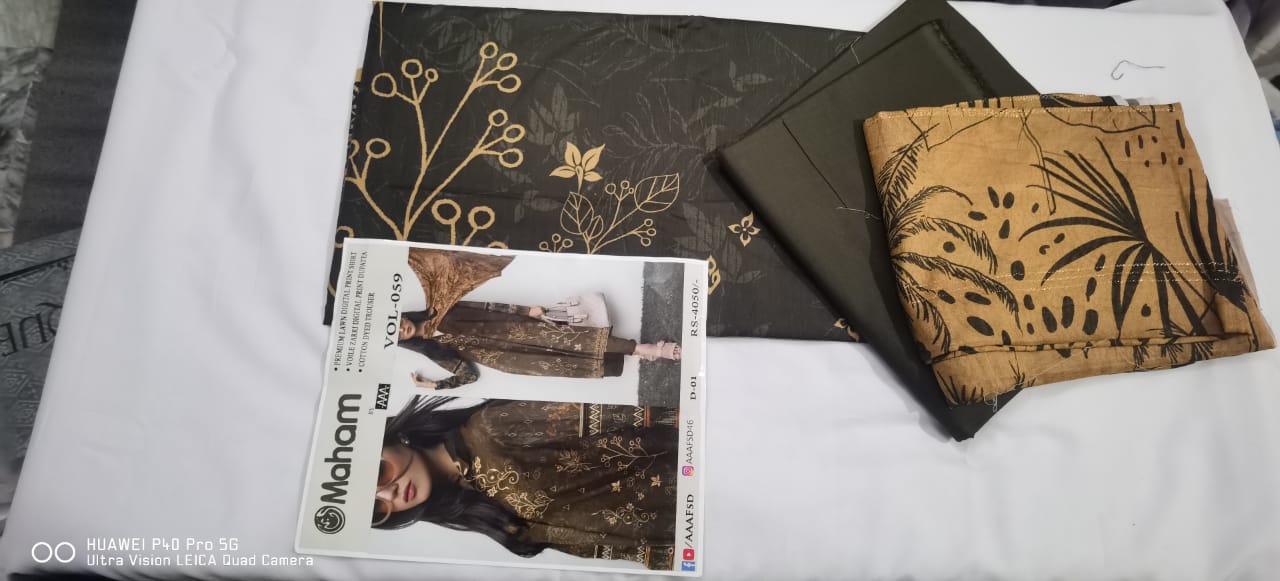 Lara Studio – Maham Libas Vol-59 | Premium Lawn Digital Print Suit with Voile Zarri Dupatta – PKR 3499