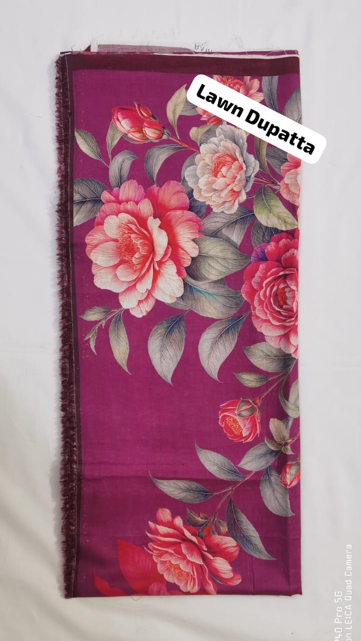 Lara Studio Baroque Vol-1465 | Printed Essentials Summer 25 3-Piece Lawn Suit – Digital Print Shirt, Voile Dupatta & Lawn Trouser