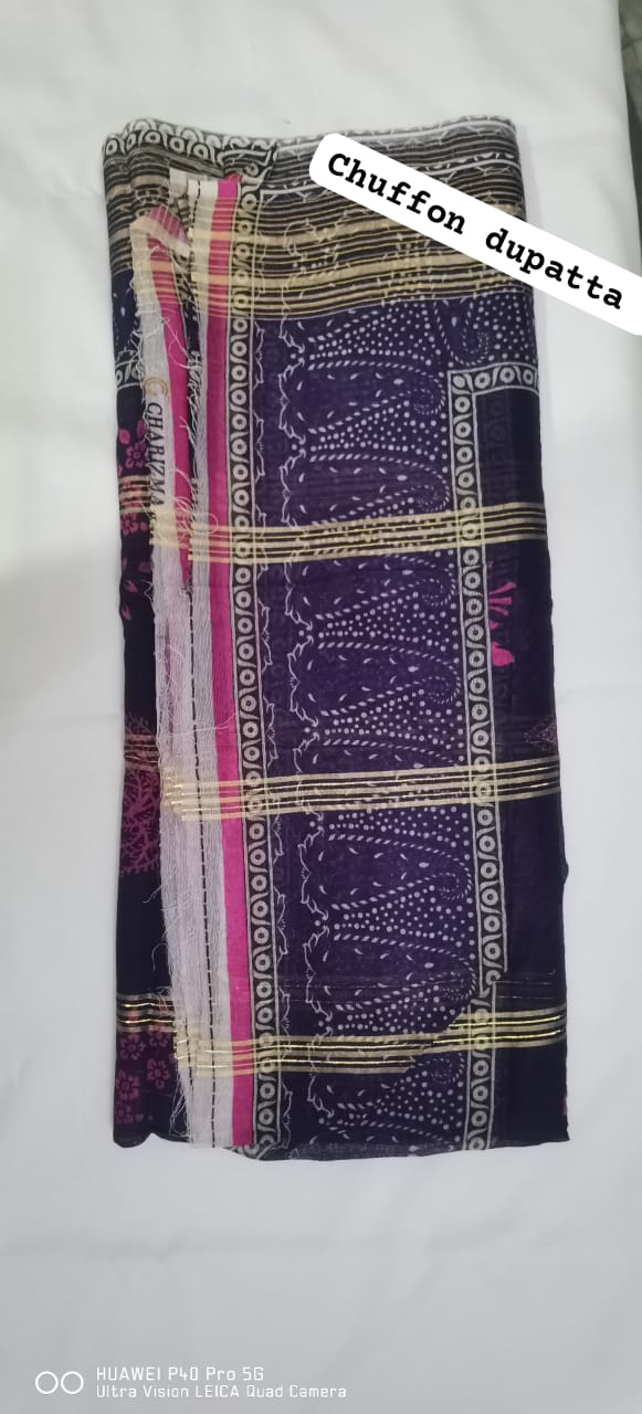 Lara Studio Charizma D-02 Lawn 3-Piece Suit | Digital Print Shirt, Voil Diamond Dupatta & Cotton Trouser – Vol 042